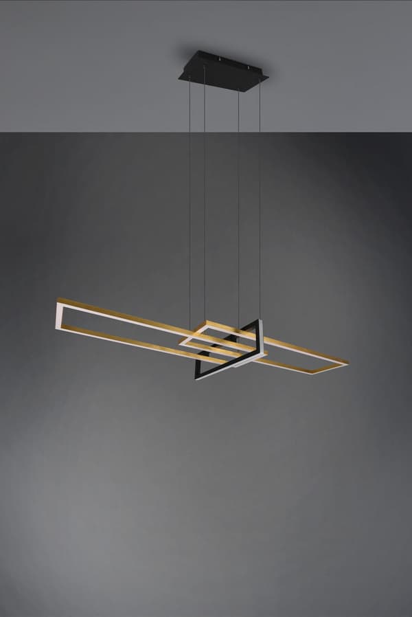LED-pendellampa SALINAS guld Trio 320310308