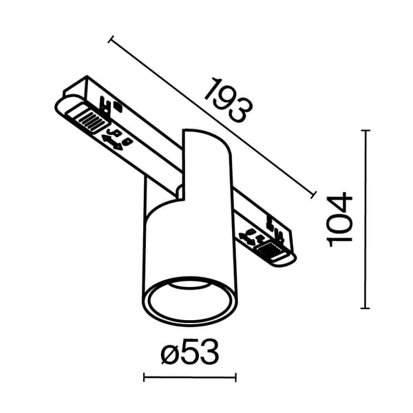 Magnetisk skinnespot guld-sort rund LED 7W ALFA Maytoni Technical
