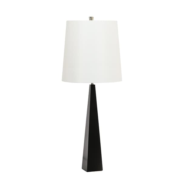 Sort bordlampe med hvid skærm 80 cm Ascent E27 60W Elstead