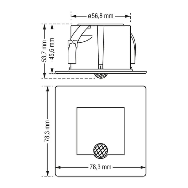 LED-trappbelysning 1.2W med rörelsesensor, fyrkantig, vit DPM