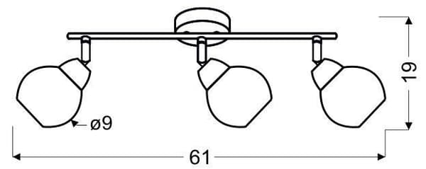 Candellux FORT 93-62826 loftlampe forkromet