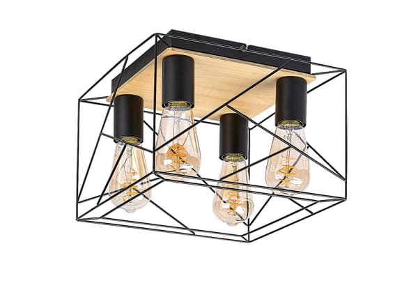 Loftlampe E27 4x40W sort 71024 Boire Rabalux
