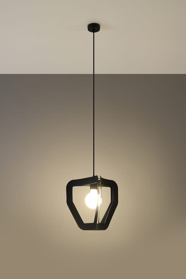 TRES sort pendellampe fra Sollux Lighting model SL.0930