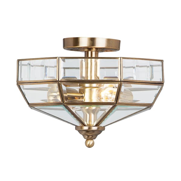 Taklampa antik mässing plafond Old Park Elstead