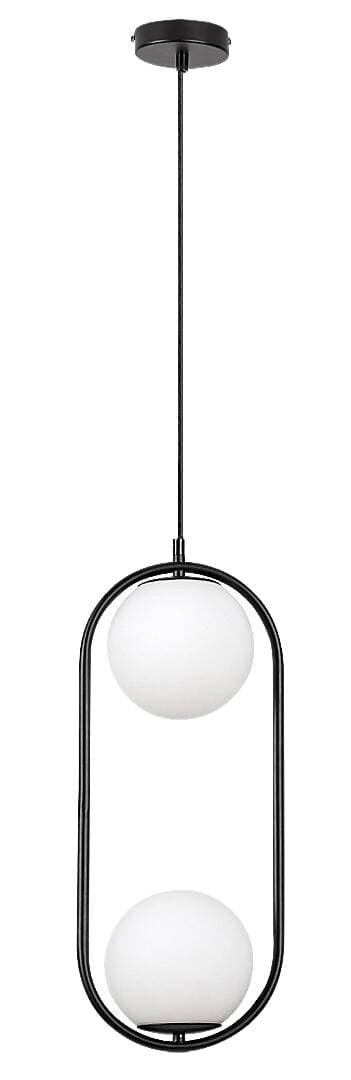 Pendellampe E27 2x20W sort 72029 Ghita Rabalux