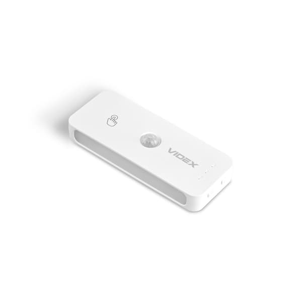 Vägglampa med batteri, rörelsesensor, USB-C, magnetfäste Videx
