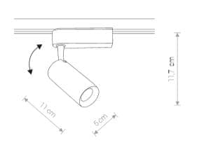 Systemlampe Nowodvorski PROFILE IRIS LED SORT 12W, 4000K 9003