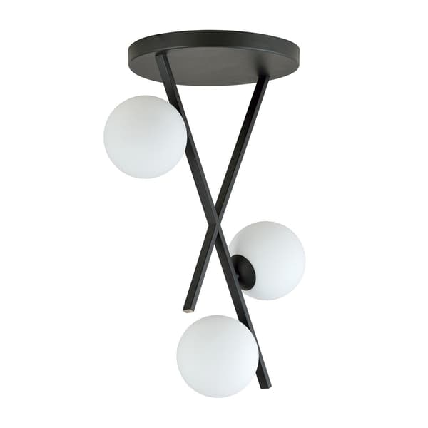 Loftslampe lysekrone RIVER 3 OPAL Emibig 1194/3