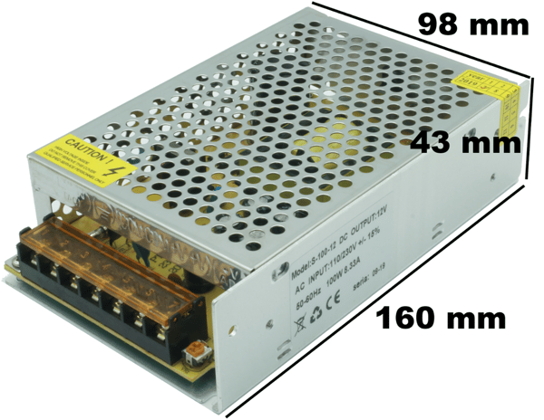 LED-virtalähde 12V DC IP20 8.33A 100W Idealed ID-3003