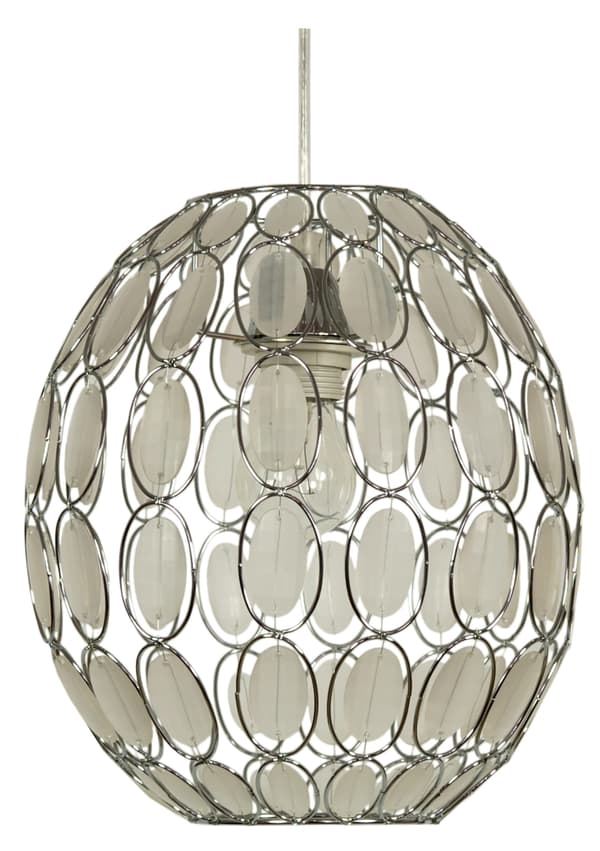 Candellux SELMA 31-02853 krystal pendellampe krom