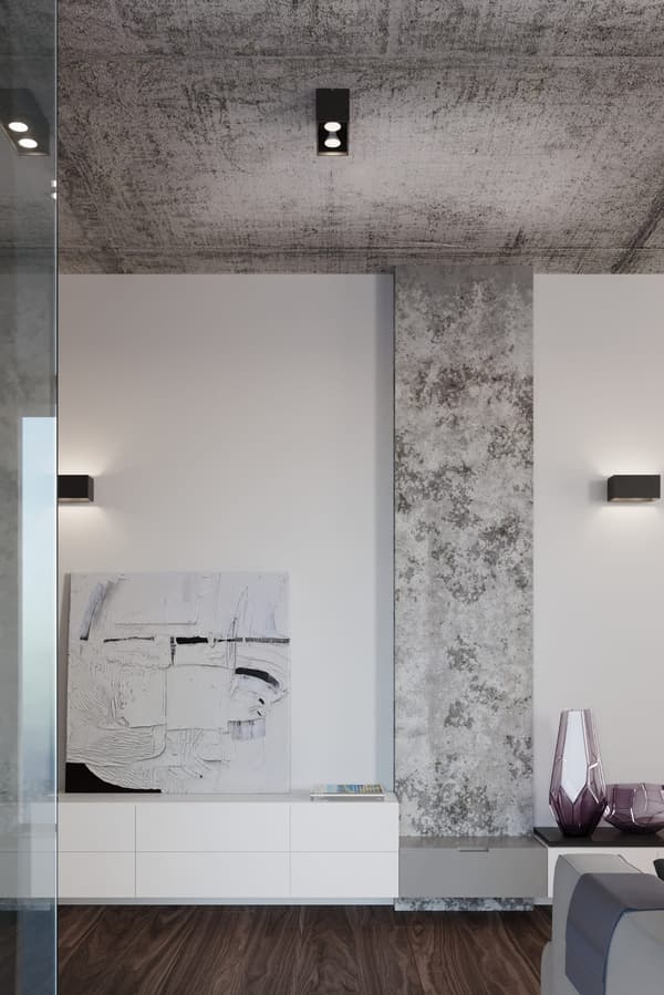 Seinävalaisin QUAD MAXI harmaa Sollux Lighting SL.0526
