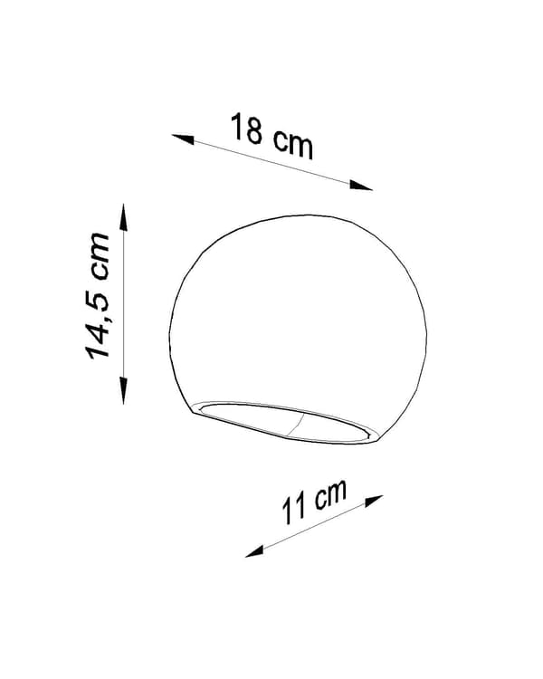 Keraaminen seinävalaisin GLOBE Sollux Lighting SL.0032