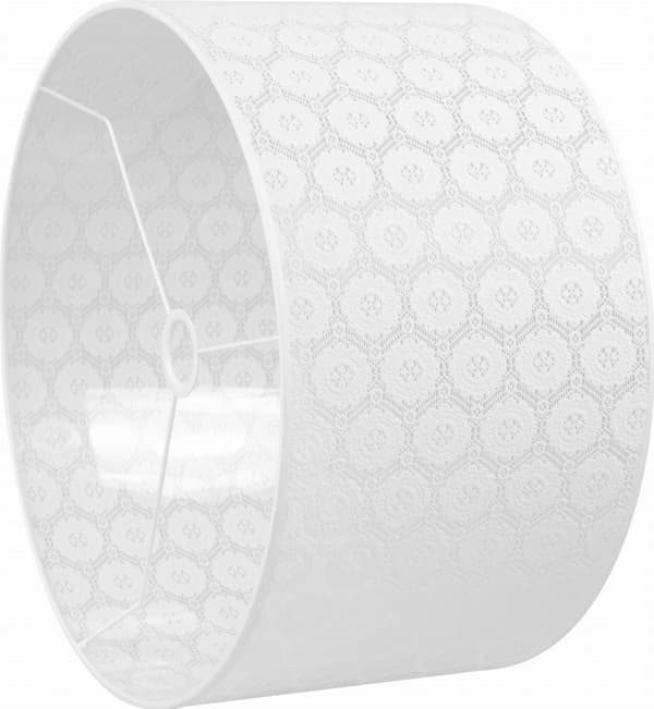 Cylindrisk lampskärm vit spets 45/25