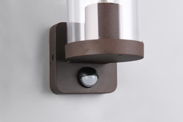 Utomhusvägglampa brun med rörelsesensor E27 28W BONITO RL