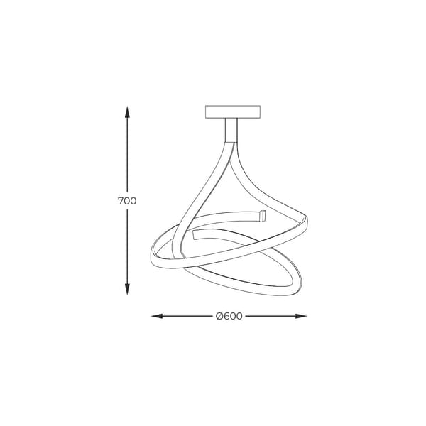 Loftlampe sort LED VISO LED 45W Zuma Line MX9932-2-3BD