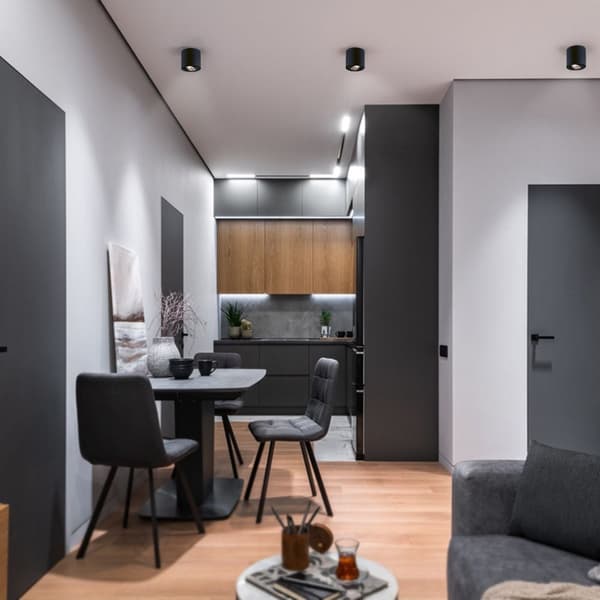 Loftspot rør sort bevægelig 1 x GU10 Spotlight Videx