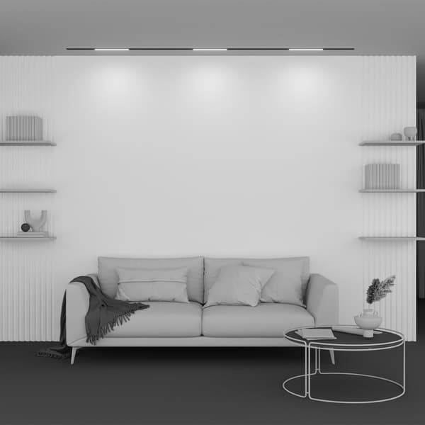Sort lineær LED-skinnespot 12W 2700K BASIS Maytoni Technical