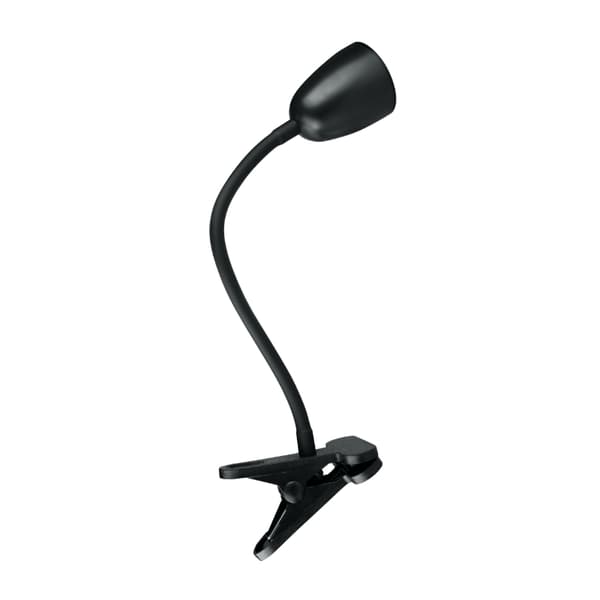 LED-bordlampe med klemme, bøjet, sort DPM R1T-4W-B