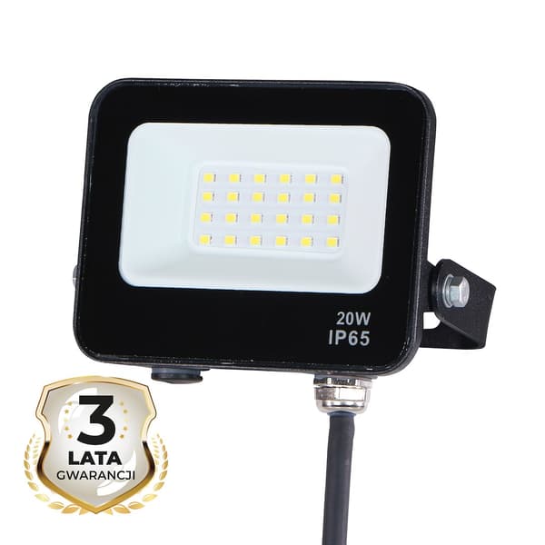 LED-projektør 20W neutral farve 1800lm sort IP65 Eko-Light