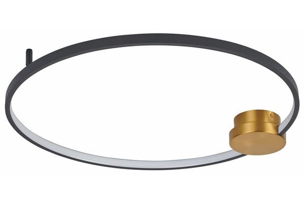 Moderne sort-guld loftlampe Ring 60 cm Condida LED 24W REA641101-32 Reality