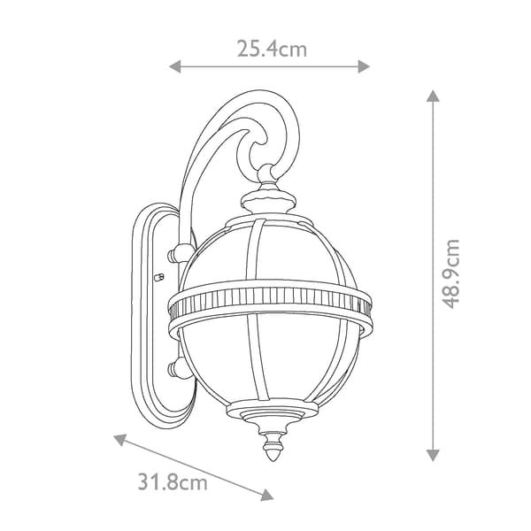 Halleron Kichler ulkoseinävalaisin, pronssi, E14 40W