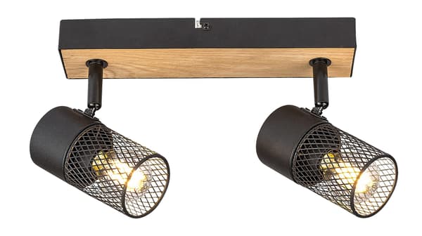 Loftspot eg / sort E14 2x40W Metta 71152 Rabalux