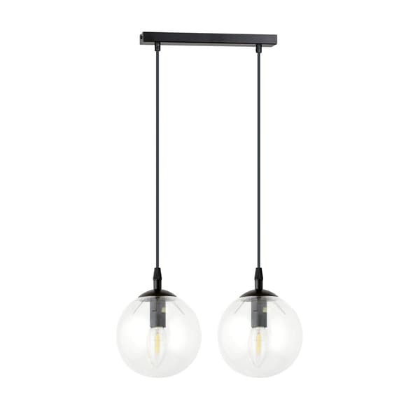 PENDEL Emibig 2xE14 40W COSMO 2 SORT TRANSPARENT 711/2