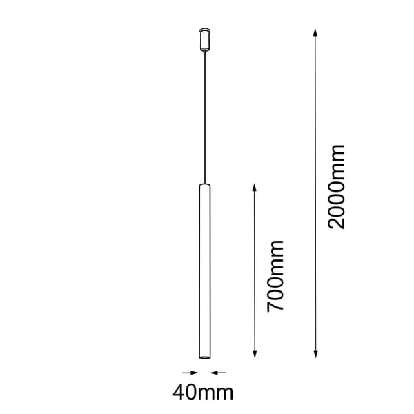 Pendellampe rør hvid / messing AKADI 1xGU10 4W Amplex