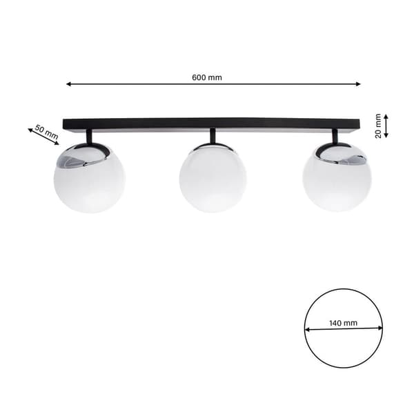 Loftlampe 3x40W SFERA MLP8873 Milagro