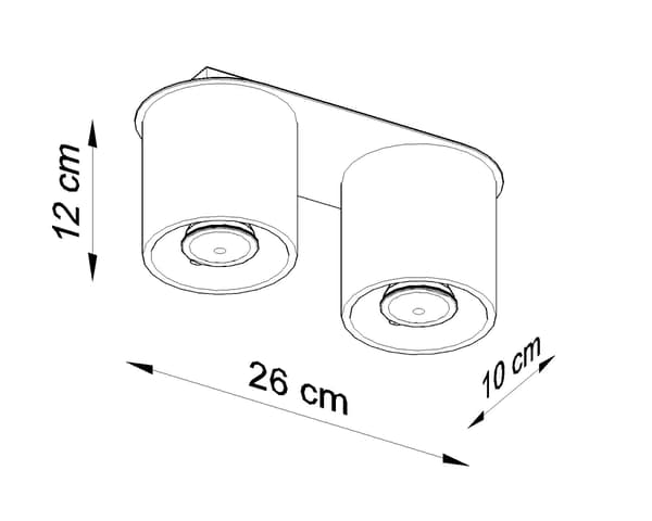 Spot ORBIS 2 Svart Sollux Lighting SL.0054