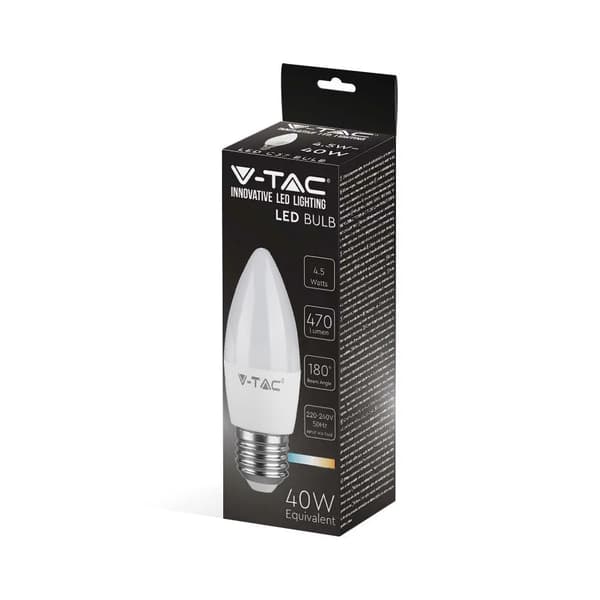 V-TAC LED-pære 4,5W E27 Kerte VT-1821 3000K