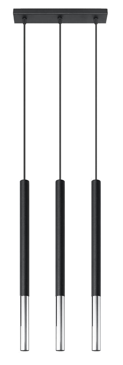 MOZAICA 3L pendellampe sort/krom Sollux Lighting SL.0886