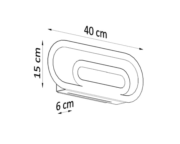 SACCON-seinävalaisin, valkoinen, Sollux Lighting, malli SL.0931