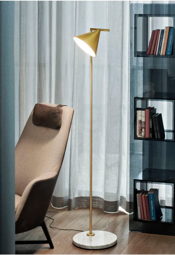 Gulvlampe guld 150 cm Valentino E27 Abruzzo