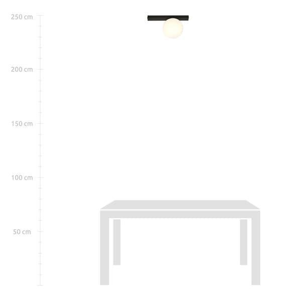Emibig loftlampe 1xE14 40W FIT 1 SORT/OPAL 1124/1