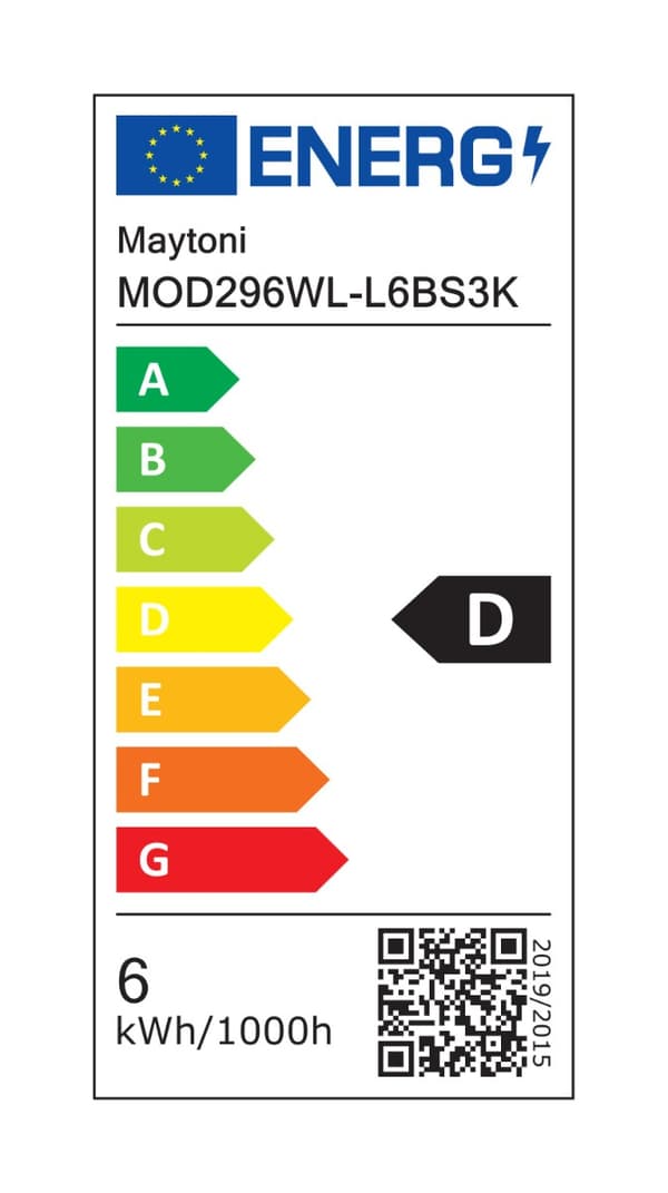Moderne væglampe sort-messing-grå stribe i glasdæksler LED 6W FLAT Maytoni