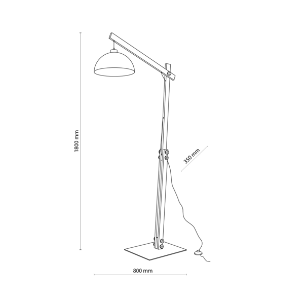 OSLO gulvlampe E27 15W TK-Lighting 5592