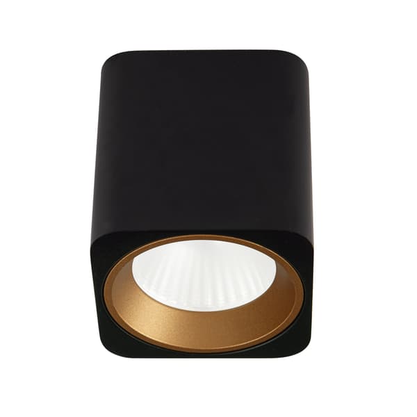 Moderne firkantet sort LED 7W TUB Maxlight loftspot