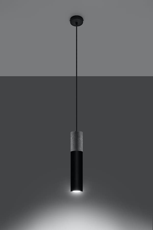 BORGIO 1 sort arkitektonisk beton pendel Sollux Lighting SL.0650