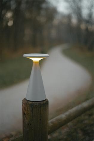 Pöytävalaisin moderni harmaa USB IP44 sieni LED 1.6W FUNGHI Maxlight