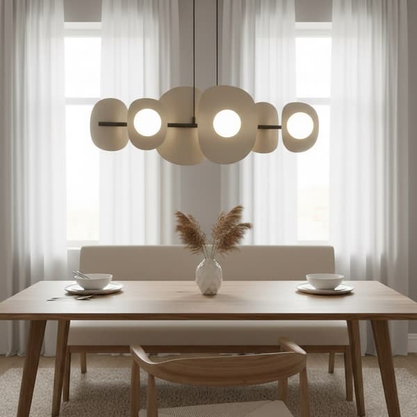 Loft pendellampe beige asymmetrisk 6xG9 8W ELEMENTI Emibig