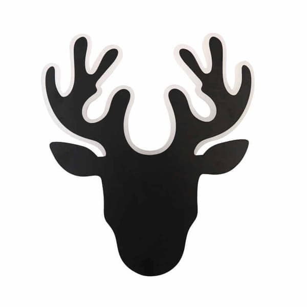 LED-seinävalaisin Abigali Deer 2 Musta