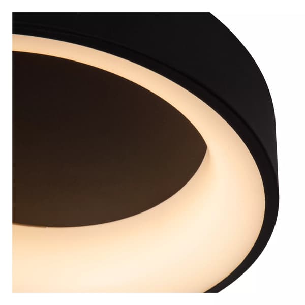 Loftlampe 38 cm LED 22W sort rund MIRAGE Lucide
