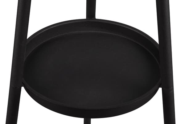 Klassisk sort-grå gulvlampe trefod med hylde 1xE27 60W COLETTE RL