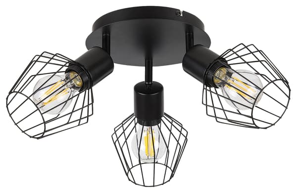Loftspot sort E27 3x40W Belano 3536 Rabalux