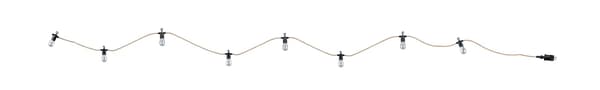 Rustik sort havelysguirlande 6 meter 8 LED-punkter 0.4W EMBER RL