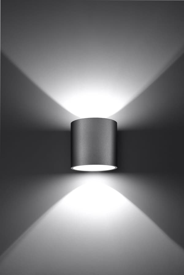 Seinävalaisin ORBIS 1 Harmaa Sollux Lighting SL.0049