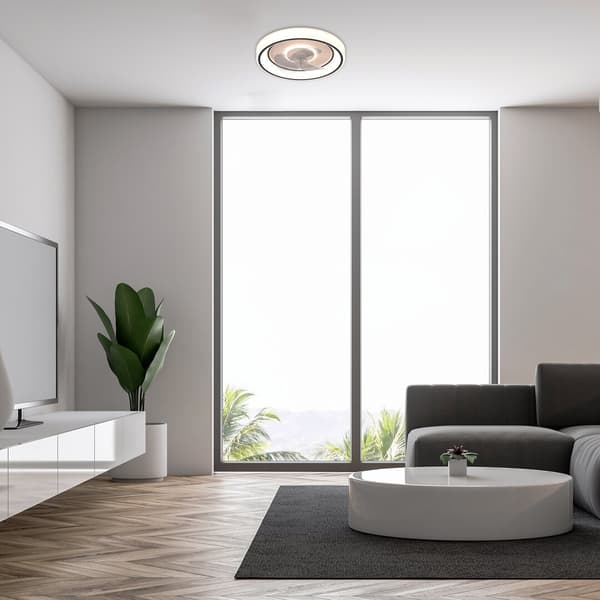 HORACIO 71009 musta LED-kattotuuletin valolla