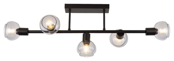 Loftslampe kugler E14 5x40W sort 3296 Sullivan Rabalux
