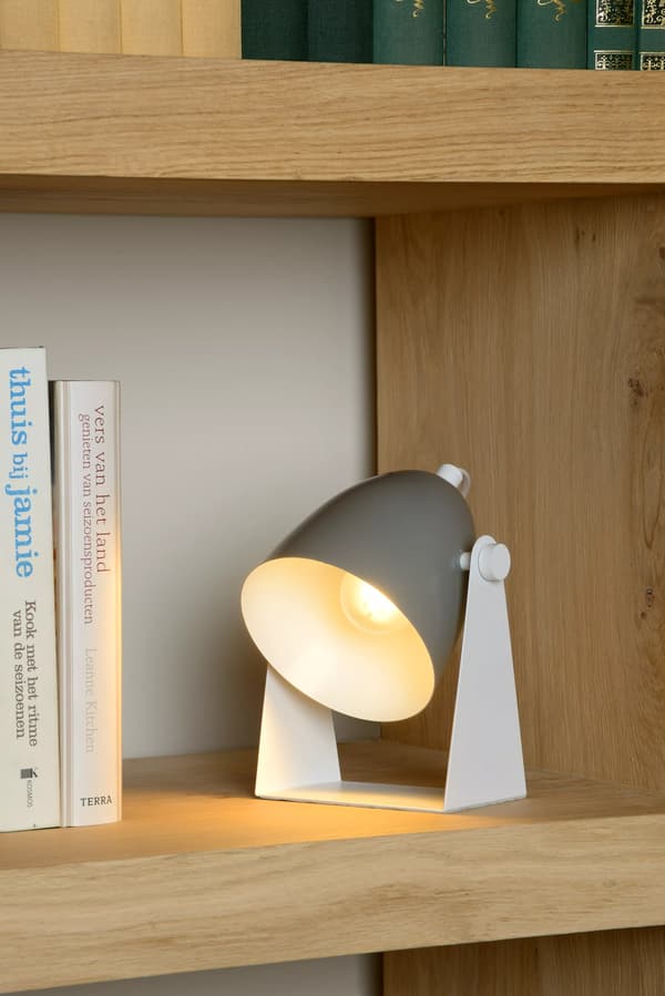 Bordslampa grå vit spotlight E14 Chago Lucide